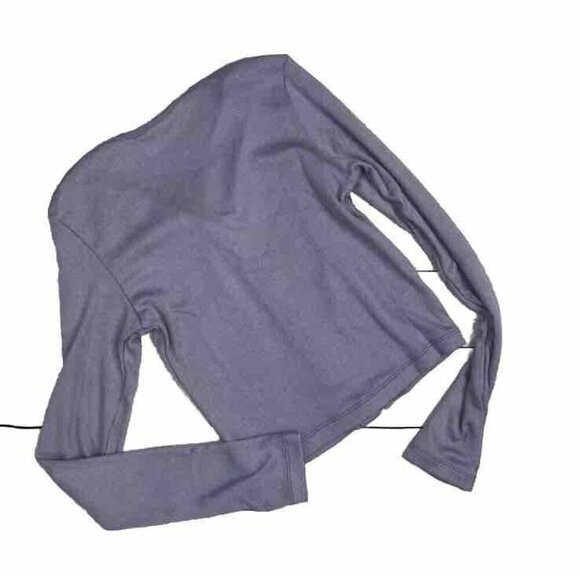 Outdoor Voices NWT CozyRib Cropped Cardigan Earl Grey Light Purple Size Small - Picture 4 of 8